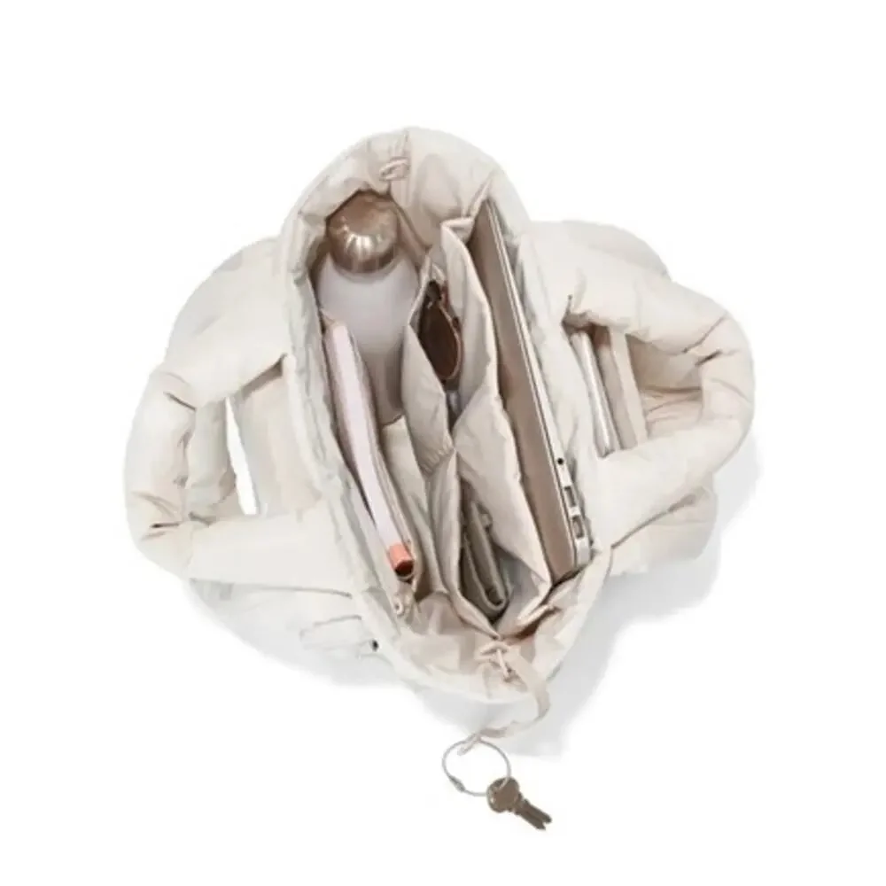 Dagne Dover Jemi Cargo Tote – Moonbeam | Puffer Style Travel Tote